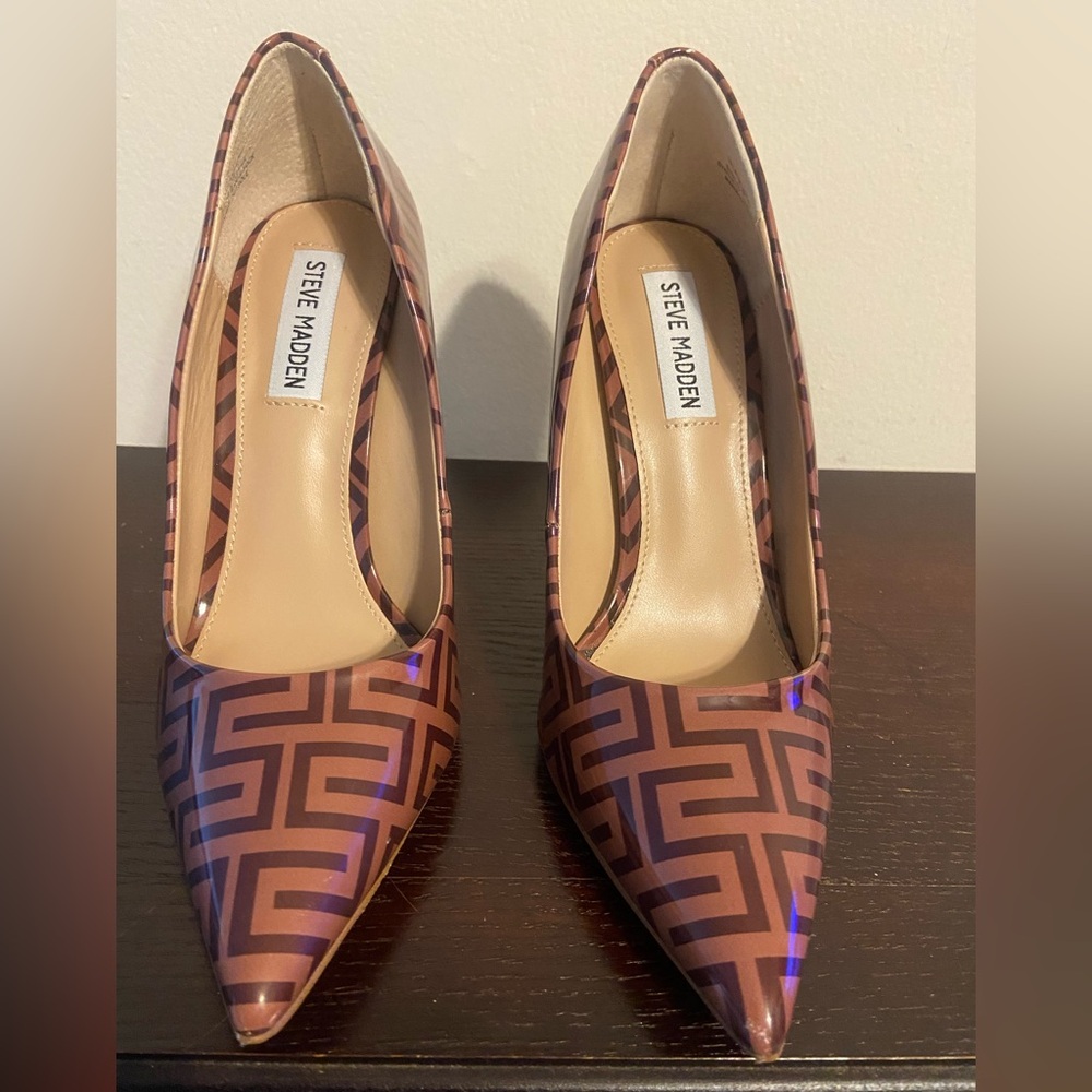 Steve Madden Brown Patterned Heels